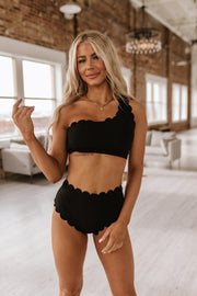 SALE - Callan Scalloped Trim Bikini Set | Size XL