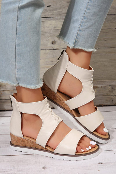 SALE - Crisscross Leather Sandals | Size 8.5