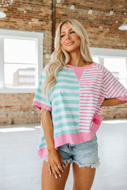 Dorien Striped Colorblock Tunic | S-XL