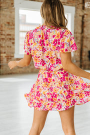 Evie Floral Print Ruffle Dress | S-XL