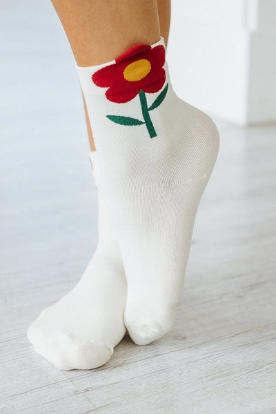 Flower Design Socks