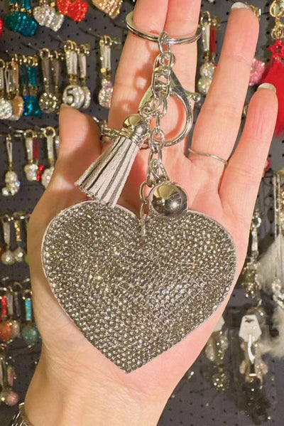 Heart Pendant Tassel Key Ring