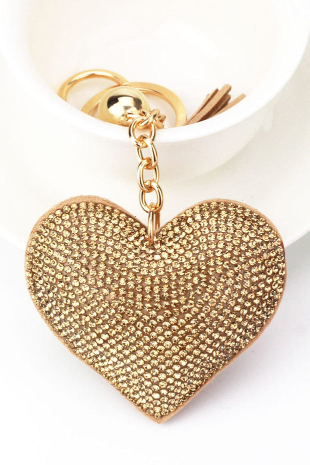 Heart Pendant Tassel Key Ring