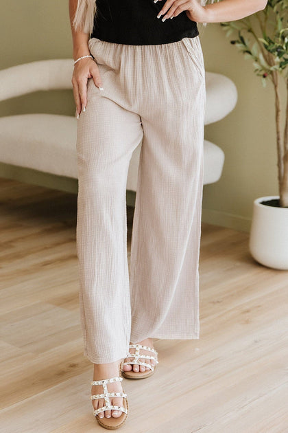 Janis Double Layered Gause Pants | Double Layered Pants | Womens