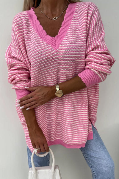 Kaelie Scallop Knitted Sweater | S-XL