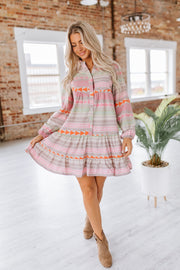 SALE - Mallory Patterned Mini Dress | Size XL