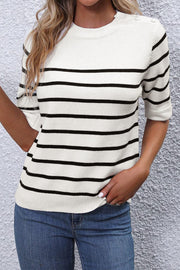 Paxton Striped Knitted Top | S-XL