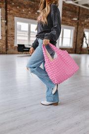 SALE - Puffy Quilted Tote Bag