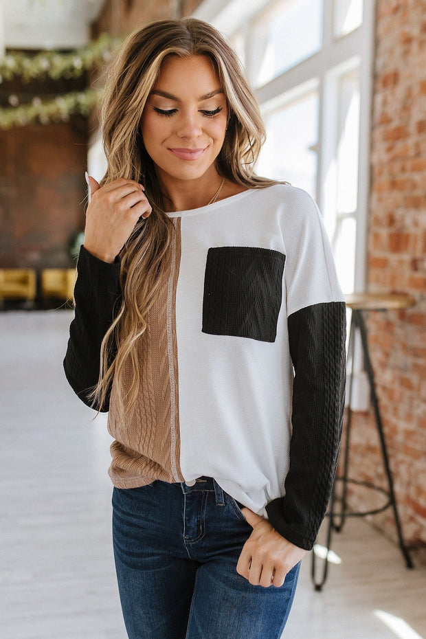SALE - Rayna Colorblock Knit Top | S-2XL