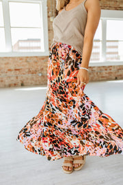 Romeo Abstract Print Maxi Skirt | S-2XL