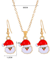SALE - Santa Earring and Necklace Set | 3 Piece Set