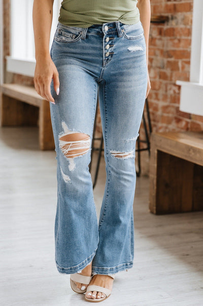 SALE - Serenity Mid Rise Flare Jean