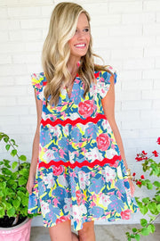 Tanya Floral Print Flutter Dress | S-XL