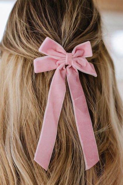 SALE - Velvet Bow Knot French Hair Clip – Liam & Company