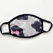 Cloth Face Masks Liam & Company Accessories One SIze / Charcoal/Pink Leopard