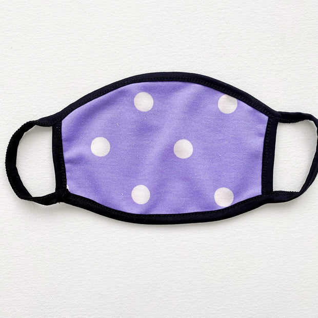 Cloth Face Masks Liam & Company Accessories One SIze / Purple Polka Dot
