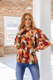 Multicolor Puff Sleeve Blouse | S-2XL