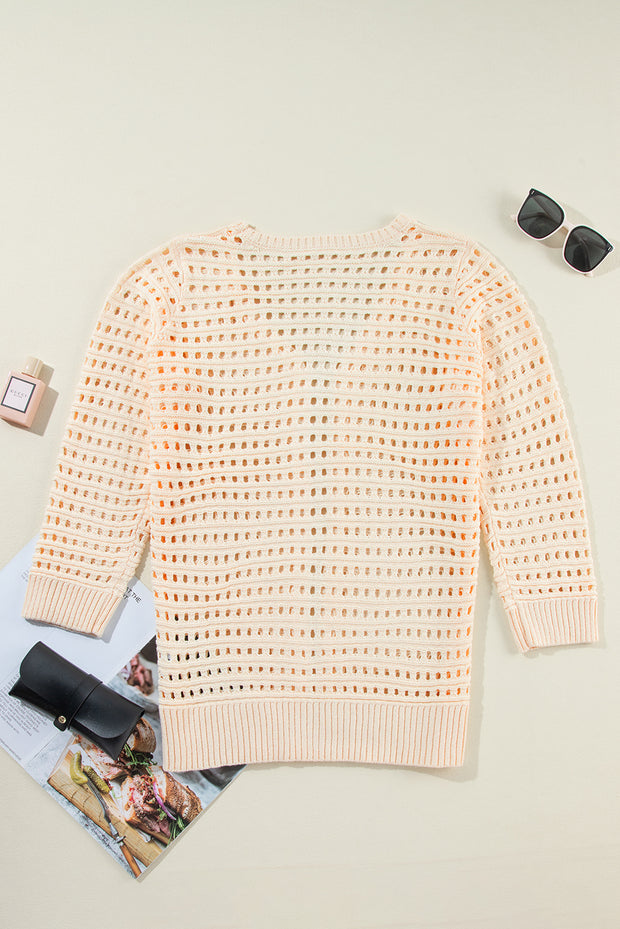 Sharon Open Knit Cardigan | S-XL