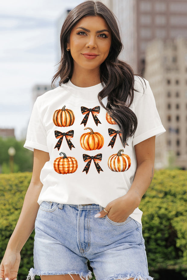 Pumpkin Bow Knot Graphic Tee | PRE ORDER