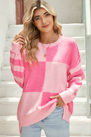 Katie Checkered Colorblock Sweater | S-XL | PRE ORDER