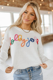 Holly Jolly Round Neck Sweater | S-XL