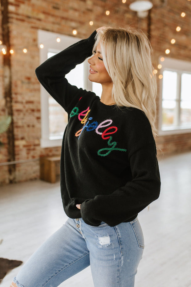 Holly Jolly Round Neck Sweater | S-2XL | PRE ORDER 11/12