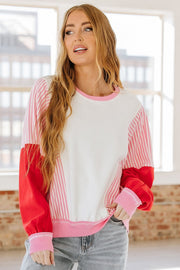 Kaleb Striped Patchwork Sweatshirt | S-XL