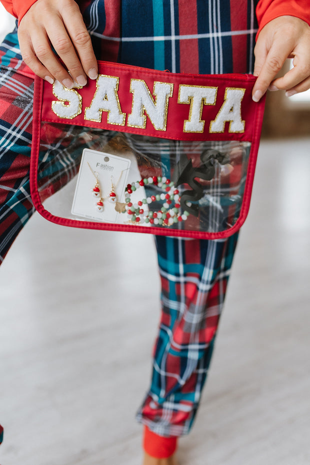 SANTA Clear Makeup Bag | Pre Order