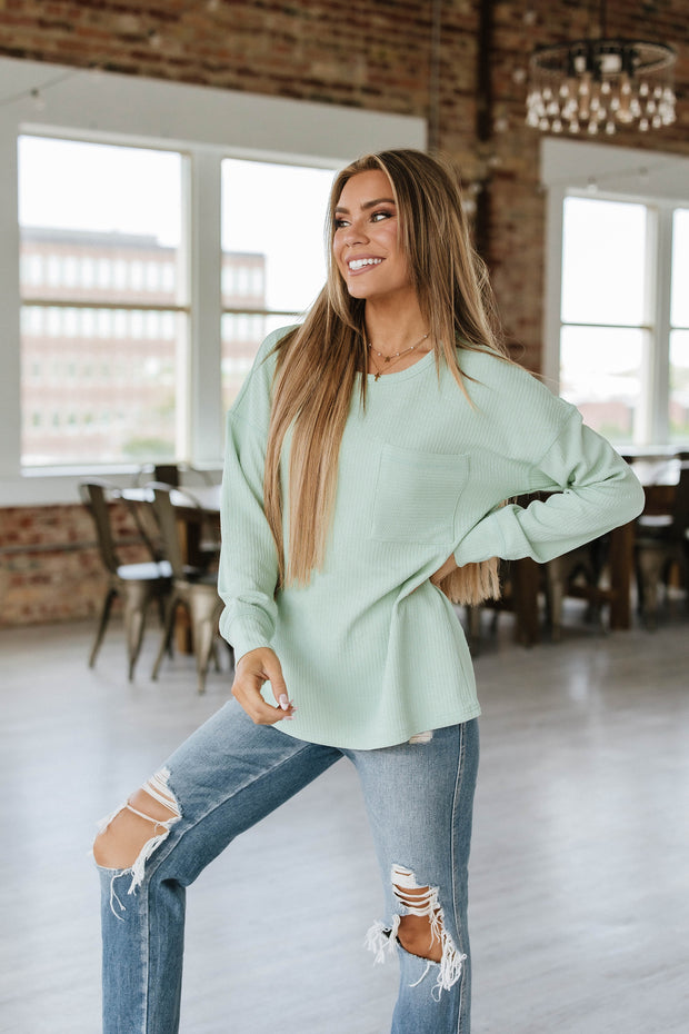 Maisey Ribbed Long Sleeve Top | S-2XL