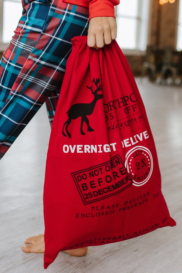 Santa's Drawstring Gift Bags