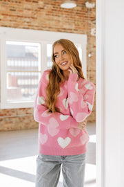 Kapri Pearl Heart Print Sweater | S-XL | PRE ORDER