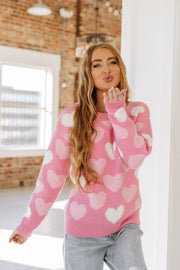 Kapri Pearl Heart Print Sweater | S-XL | PRE ORDER