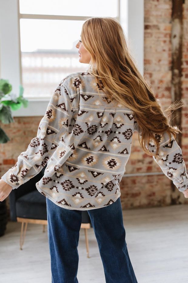 Mckenna Aztec Fleece Shacket