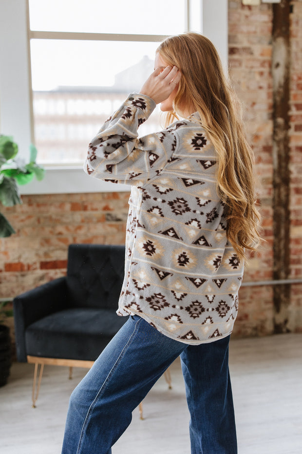 Mckenna Aztec Fleece Shacket