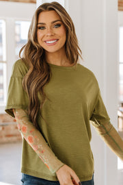 Nova Floral Mesh Sleeve Top | S-XL