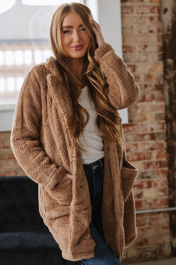 Krishelle Long Sherpa Coat