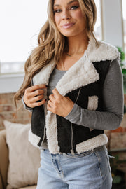 Beckem Fur Zip Up Vest