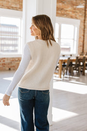 Marissa Textured Knit Sweater Vest | S-XL