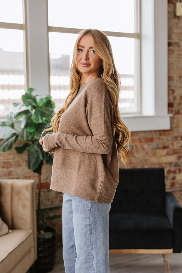 Alaina Brushed Dolman Sleeve Sweater | S-XL