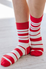 Color Block Ribbed Crew Socks