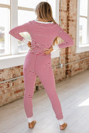 Seren Striped Christmas Pajama Set | S-XL