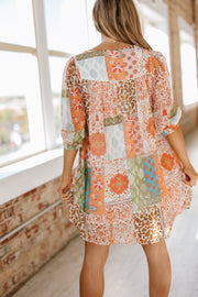 Mallory Boho Paisley Chiffon Dress | S-XL