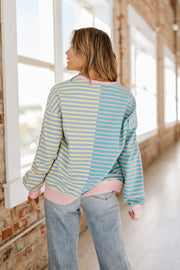 Jenny Striped Colorblock Sweatshirt | S-2XL | PRE ORDER