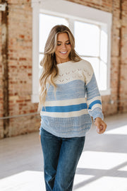 Carrie Hollow Puff Sleeve Sweater | S-XL