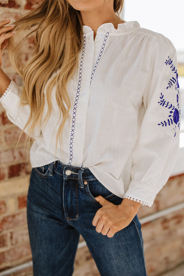 Willie Embroidered Blouse | S-XL | PRE ORDER