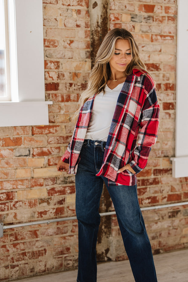 Amanda Plaid Hooded Shacket | S-2XL | PRE ORDER