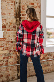 Amanda Plaid Hooded Shacket | S-2XL | PRE ORDER