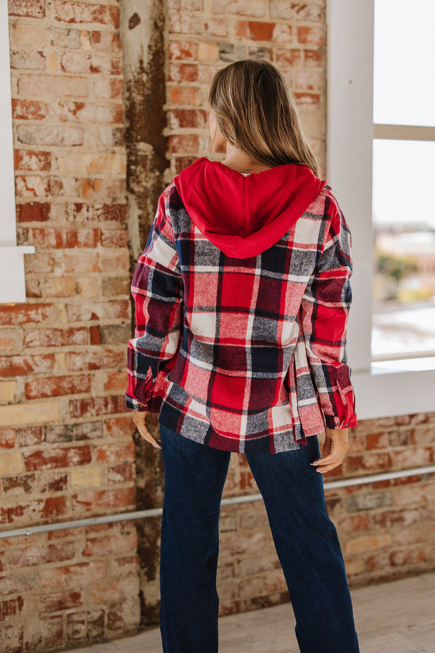 Amanda Plaid Hooded Shacket | S-2XL | PRE ORDER