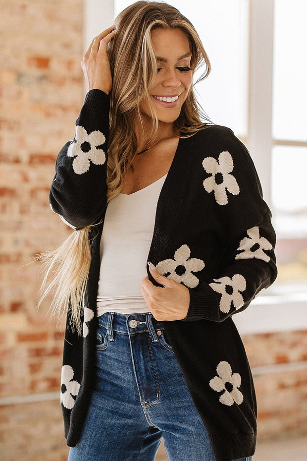 Alana Flower Drop Shoulder Cardigan | S-XL | PRE ORDER