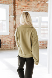 Davis Mock Neck Exposed Seam Pullover